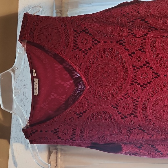 Joan Rivers burgandy lace dress - Picture 1 of 3
